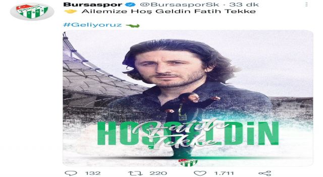 Bursaspor'da Fatih Tekke dönemi